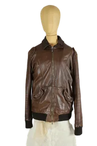 Giorgio Brato Lederjacke Damen Braun