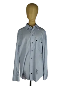 Helmut Lang Gestreiftes Hemd Herren Hellblau