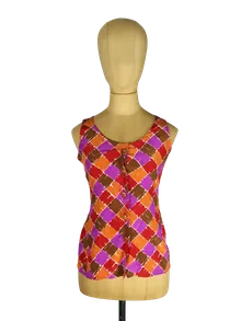 Yves Saint Laurent Rive Gauche Seidenkleid Damen Bunt