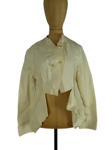 Rundholz Asymmetrischer Cardigan Damen Elfenbein