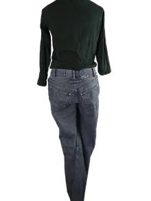 Jean Paul Gaultier Marmorierte Jeans Damen Blau